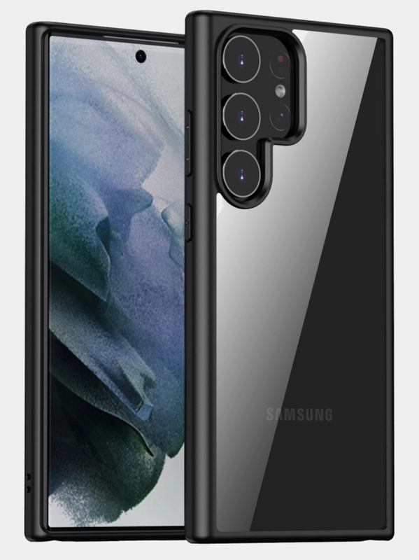 Прозрачный чехол для Samsung S24 Ultra / Самсунг S24 Ультра с силиконовым кантом