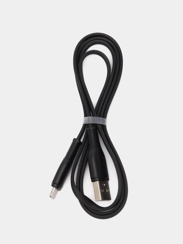 USB кабель Pro Legend плоский Iphone 5, 6s, 8 pin, 1м,  чёрный