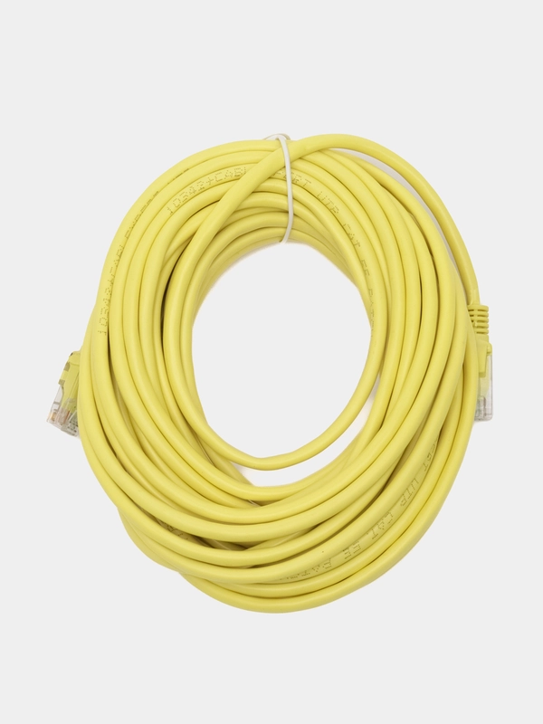 Патчкорд UTP кат.5E RJ-45 вилка <--> RJ-45 вилка, желтый, 10 м.