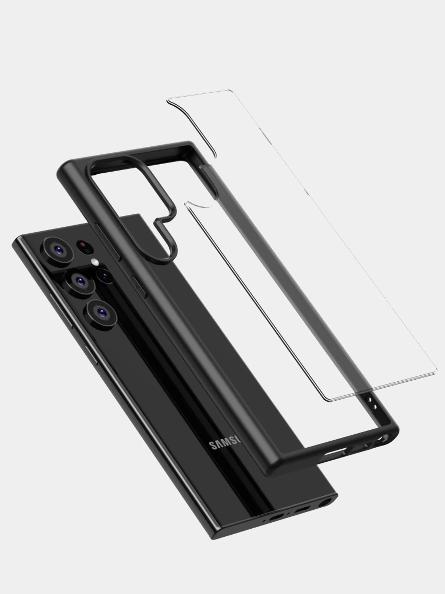 Прозрачный чехол для Samsung S24 Ultra / Самсунг S24 Ультра с силиконовым кантом