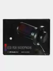 Конденсаторный студийный USB-микрофон для записи голоса, белый / розовый