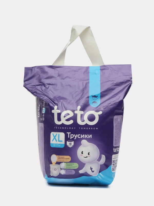 Подгузники-трусики teto, XL, 18 шт