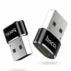 USB адаптер HOCO UA6 USB на Type-C. Переходник USB to Type-c черный