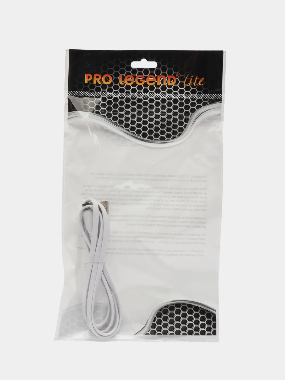 USB кабель Pro Legend плоский micro USB, 1м, белый