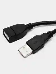 Кабель USB 2.0 А вилка <--> USB А розетка, удлинитель 5 м. черный