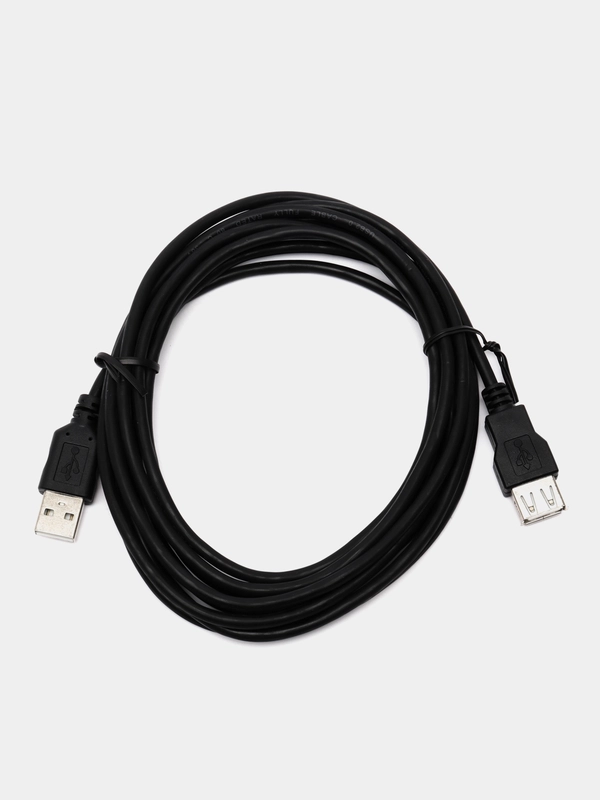Кабель USB 2.0 А вилка <--> USB А розетка, удлинитель 3 м. черный