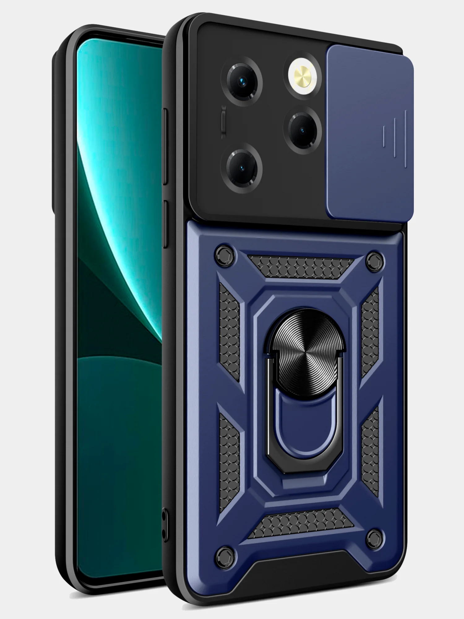 Хром чехол противоударный для Infinix Hot 40 и 40 Pro/Инфиникс Хот 40 и 40 Про с защитой камеры