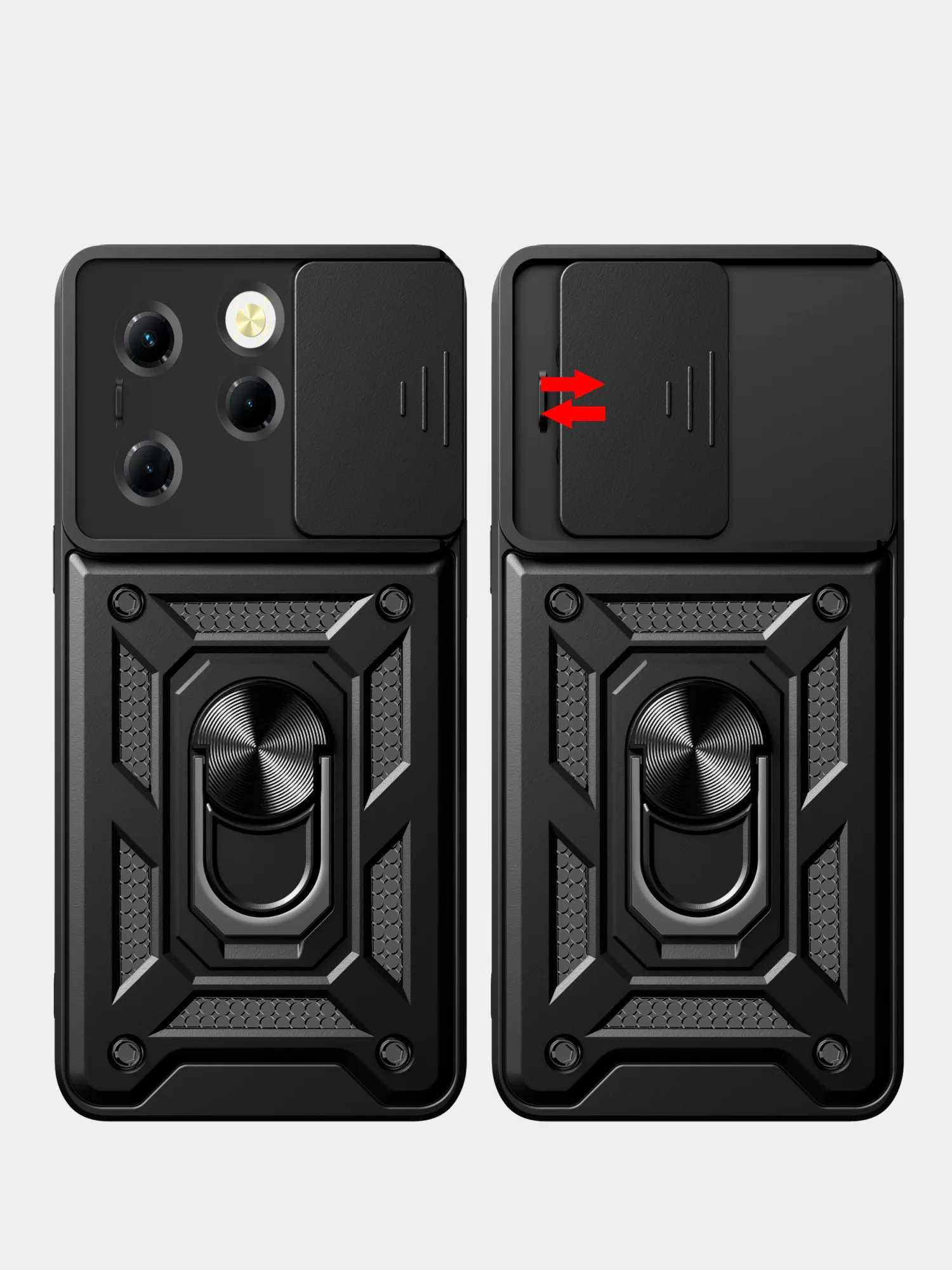 Хром чехол противоударный для Infinix Hot 40 и 40 Pro/Инфиникс Хот 40 и 40 Про с защитой камеры