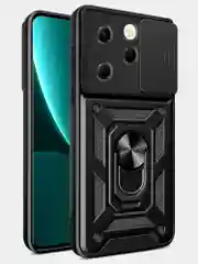 Черный чехол противоударный для Infinix Hot 40 и 40 Pro/Инфиникс Хот 40 и 40 Про с защитой камеры