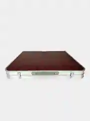 Стол складной туристический кемпинговый 120x60см с 4 стульями, коричневый
