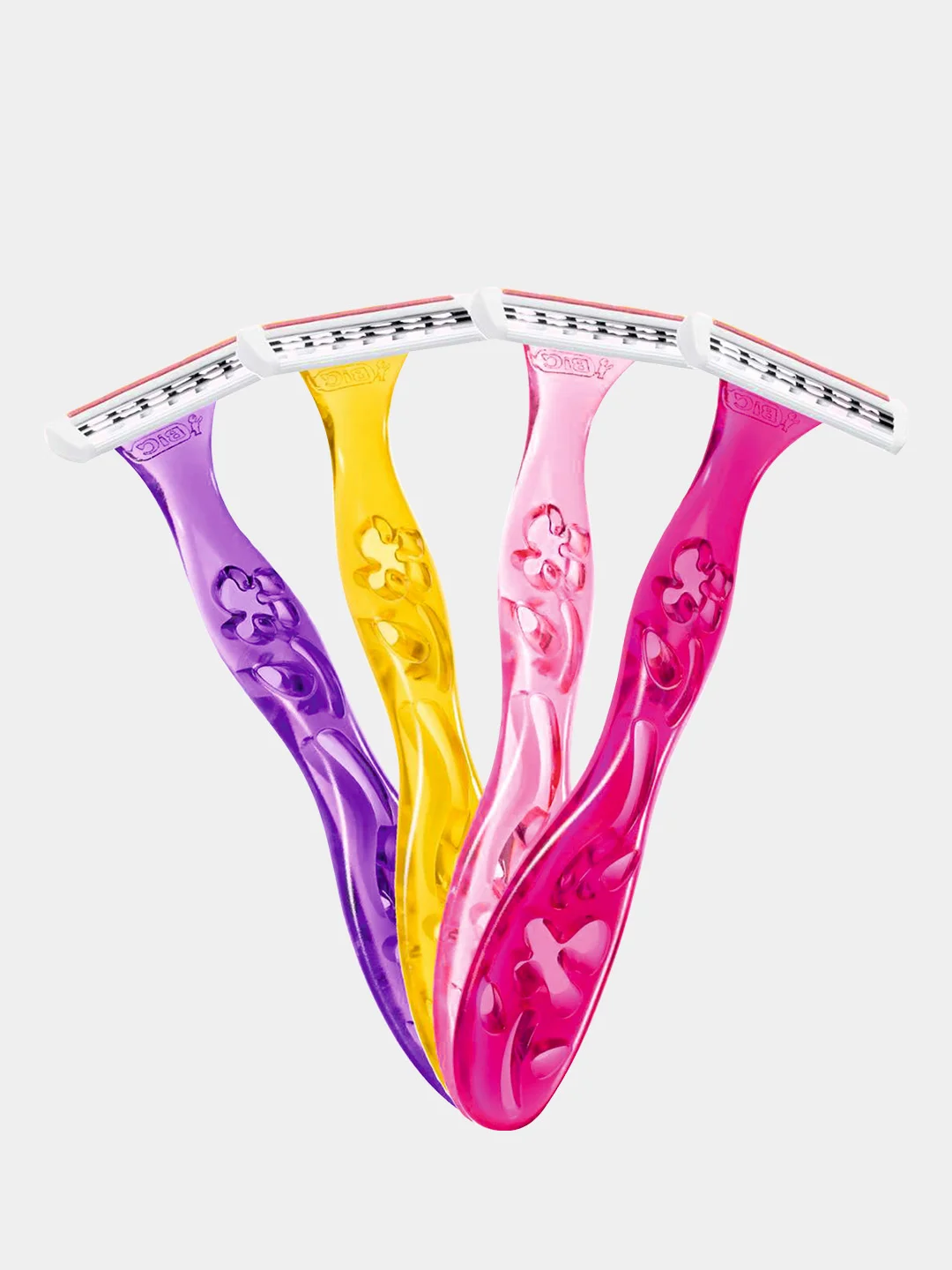Бритва женская одноразовая 3 лезвия BIC Miss Soleil Colour Collection уп. 4 шт