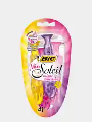 Бритва женская одноразовая 3 лезвия BIC Miss Soleil Colour Collection уп. 4 шт