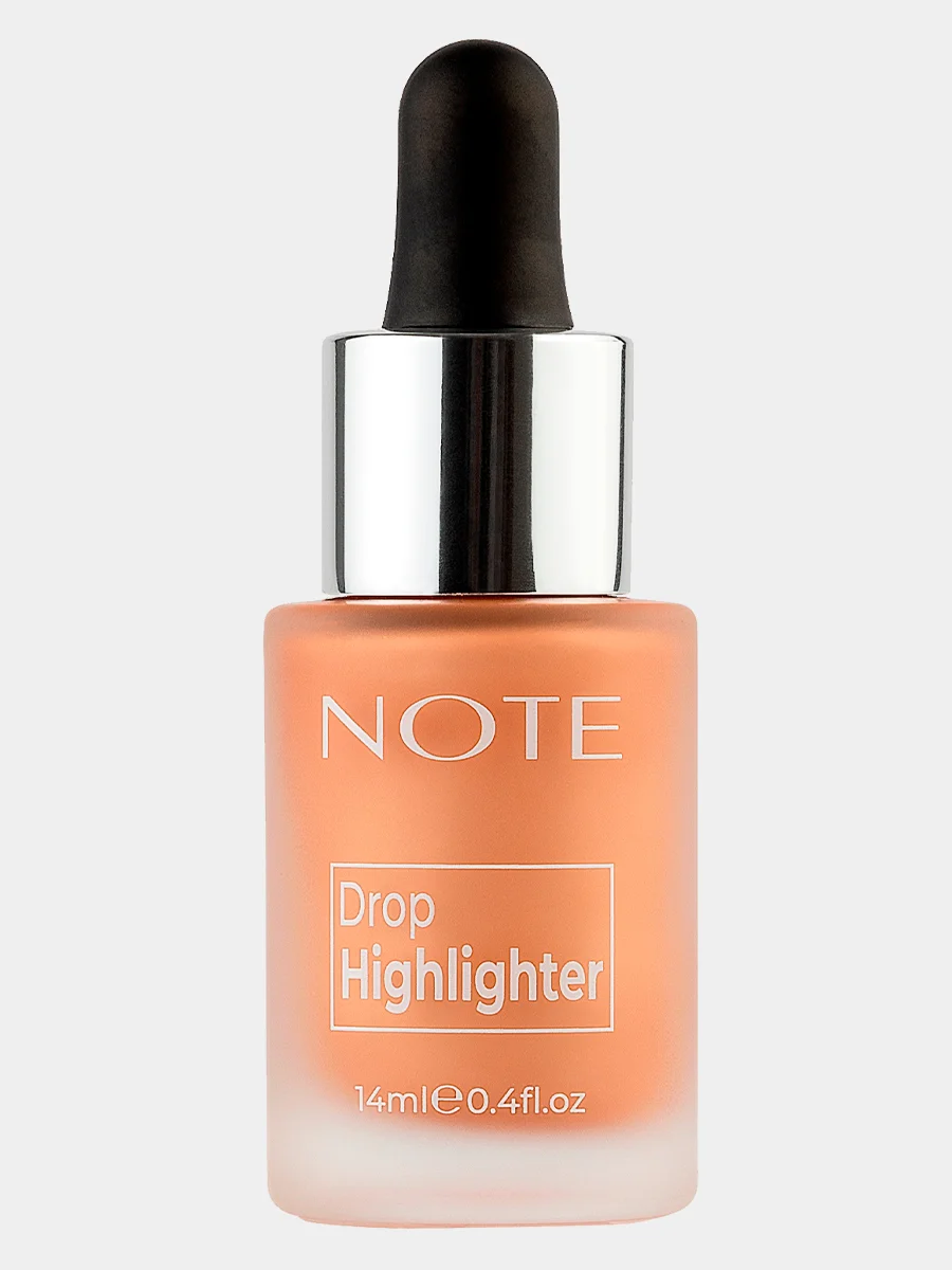 Золотой хайлайтер жидкий NOTE Cosmetique drop highlighter