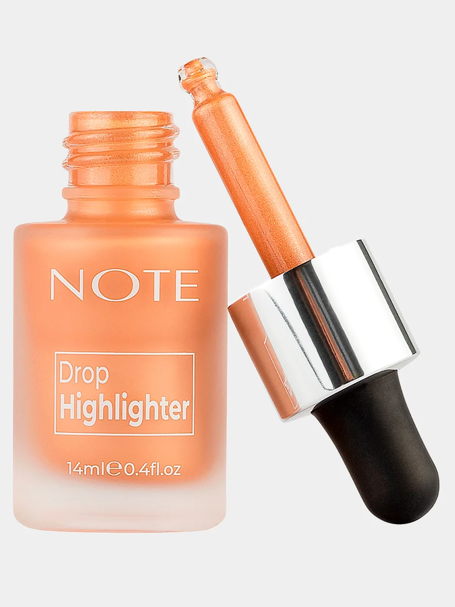 Золотой хайлайтер жидкий NOTE Cosmetique drop highlighter