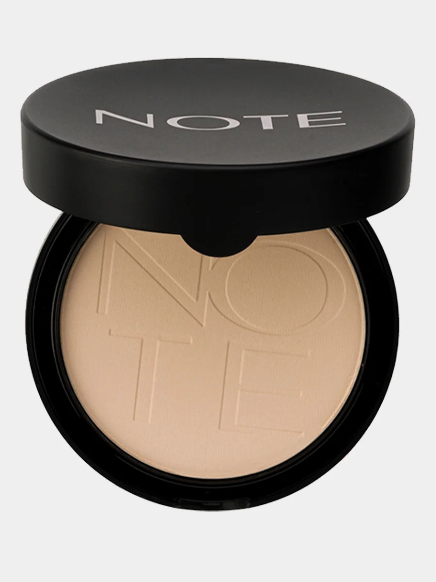 Светло-бежевый компактная пудра NOTE Cosmetique luminous silk compact powder с эффектом сияния