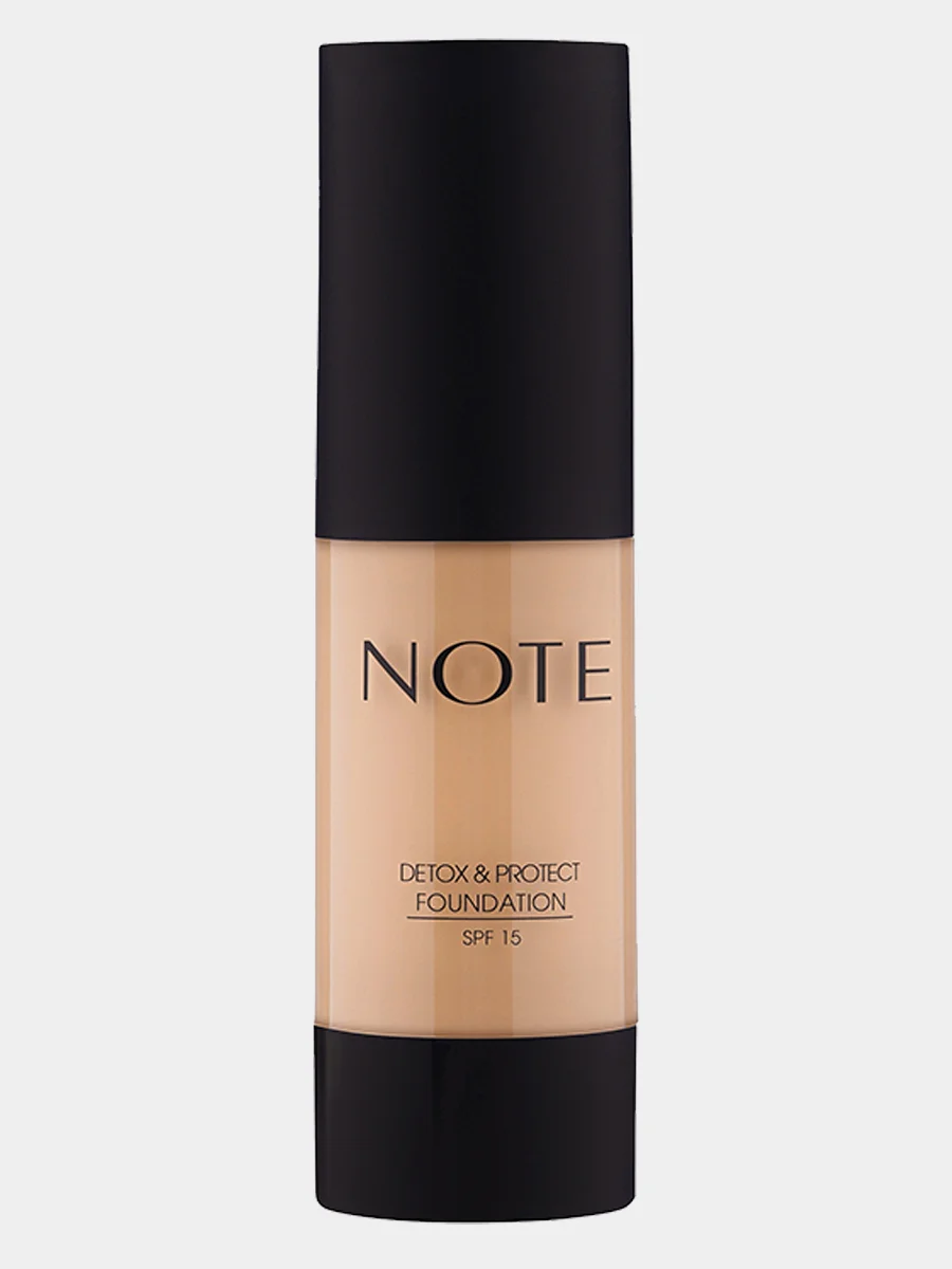 Бежевый тональная основа NOTE Cosmetique detox & protect foundation защитная с детокс-эффектом