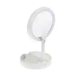 Зеркало Luazon KZ-09, подсветка, настольное, 30 х 16 х 16 см, увеличение х 10, USB, белое