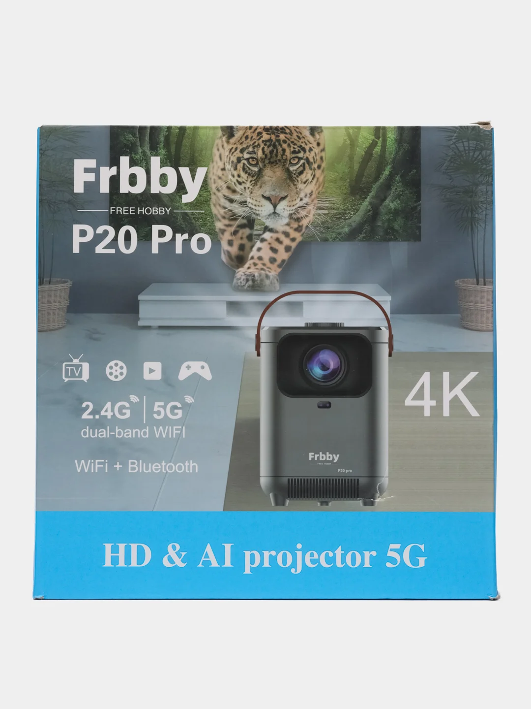 Проектор Frbby P20 PRO, портативный 4K, Wi-Fi Bluetooth