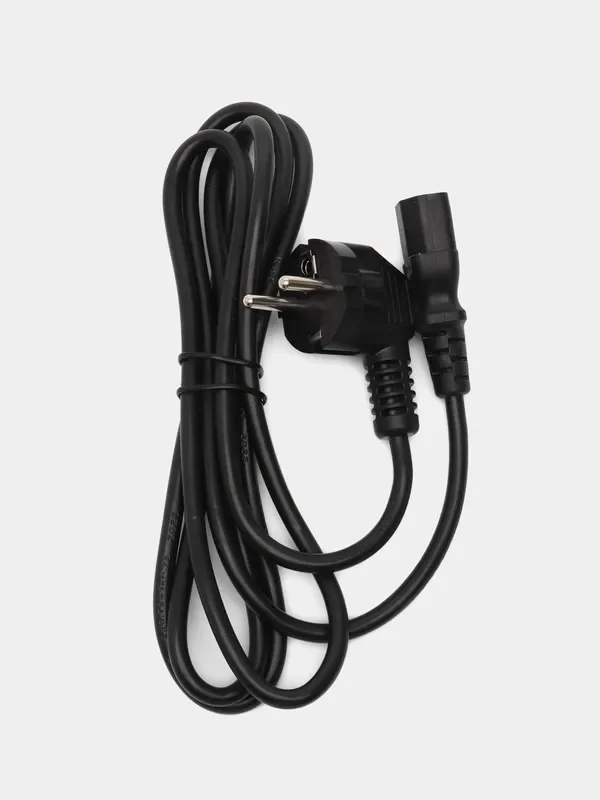 Черный кабель питания Filum FL-PC-SH90/C13-C-1.8-BK ПВС-АП 3x0.75 CEE 7/7(Schuko) угловая - C13,