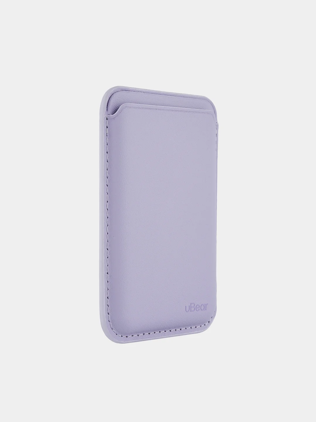 Лавандовый картхолдер MagSafe для iPhone, uBear Shell, чехол магнитный, для карт, кожаный