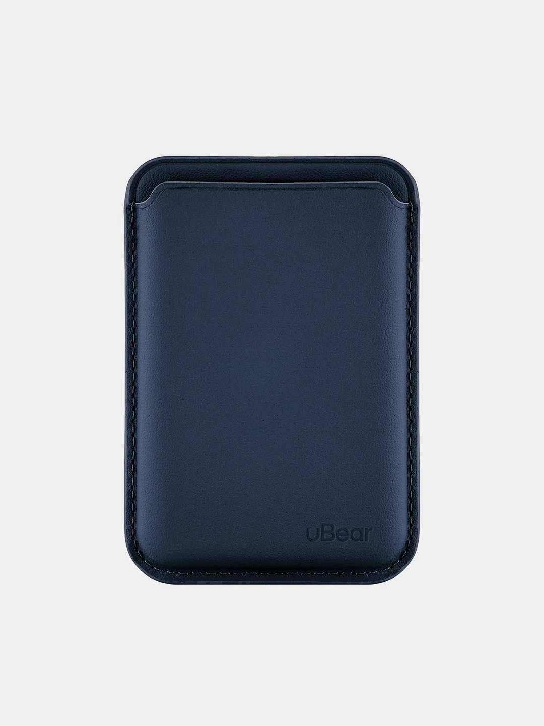 Темно-синий картхолдер MagSafe для iPhone, uBear Shell, чехол магнитный, для карт, кожаный