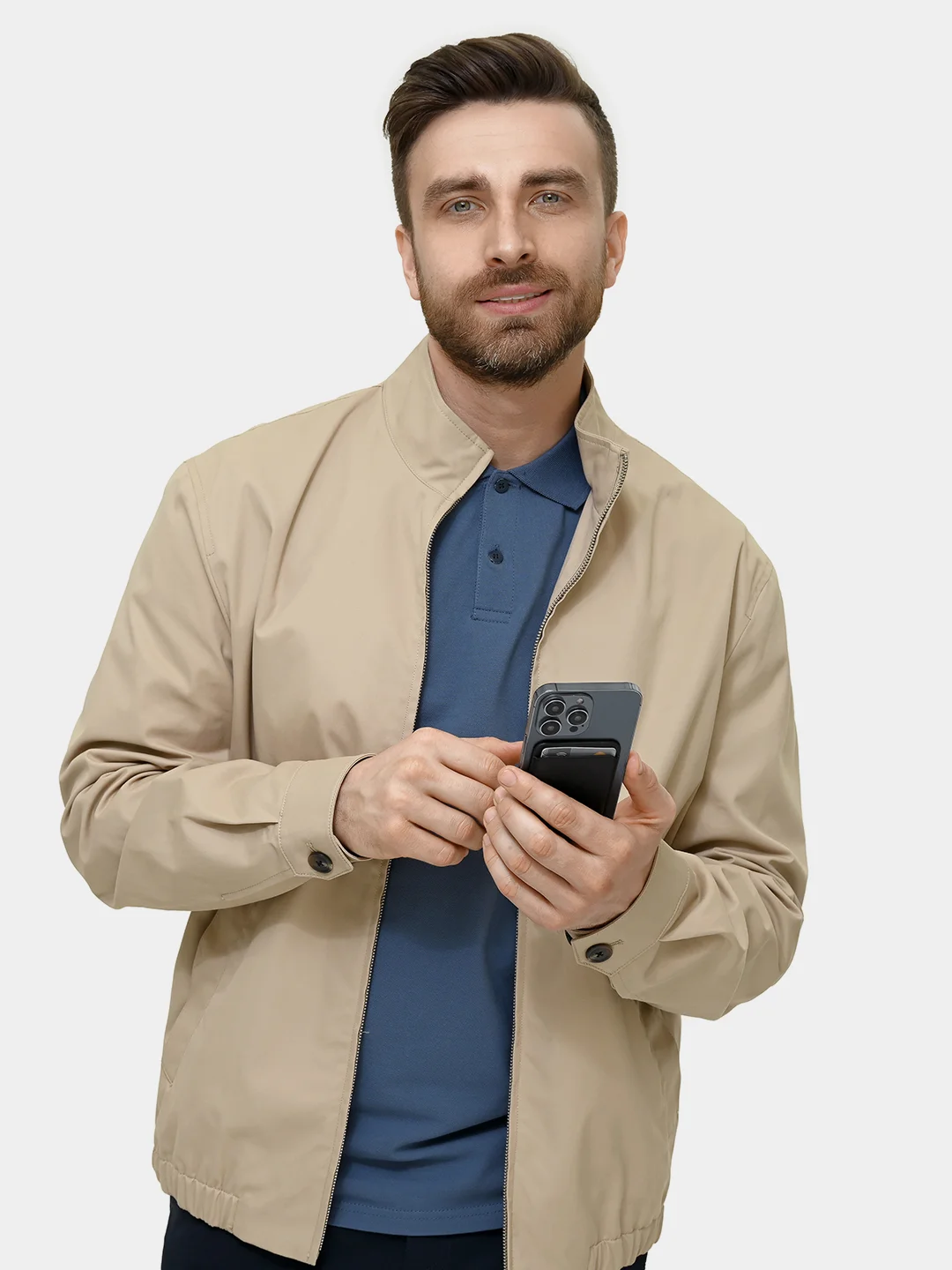 Черный картхолдер MagSafe для iPhone, uBear Shell, чехол магнитный, для карт, кожаный