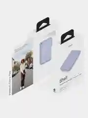 Лавандовый картхолдер MagSafe для iPhone, uBear Shell, чехол магнитный для карт