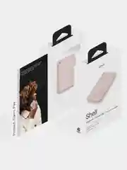 Розовый картхолдер MagSafe для iPhone, uBear Shell, чехол магнитный для карт
