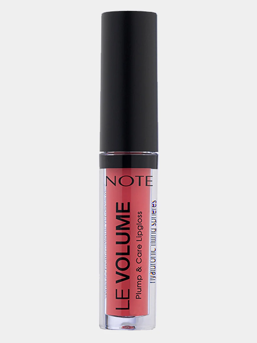Розовый блеск для увеличения объема губ NOTE Cosmetique le volume plum&care