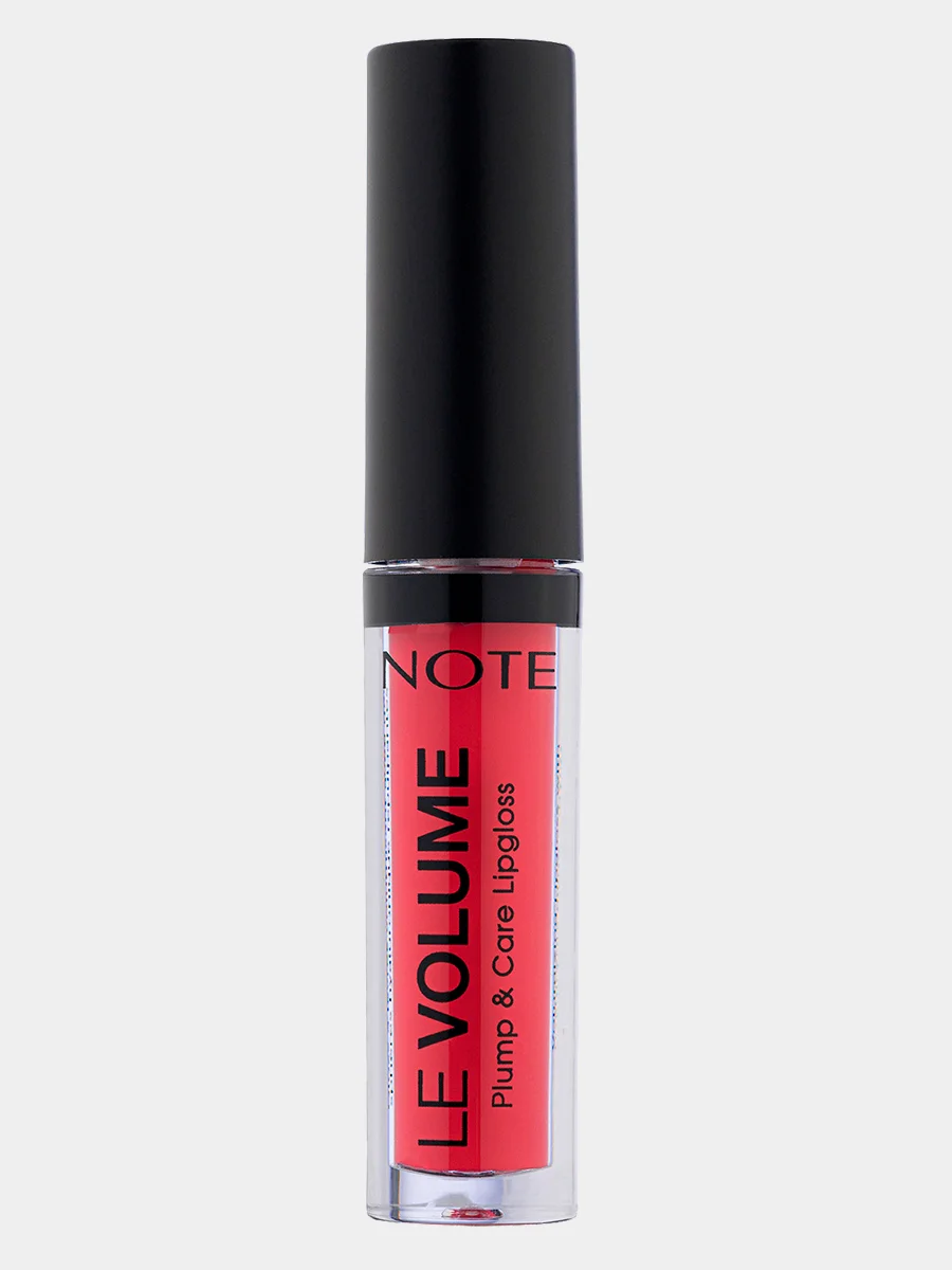 Фуксия блеск для увеличения объема губ NOTE Cosmetique le volume plum&care