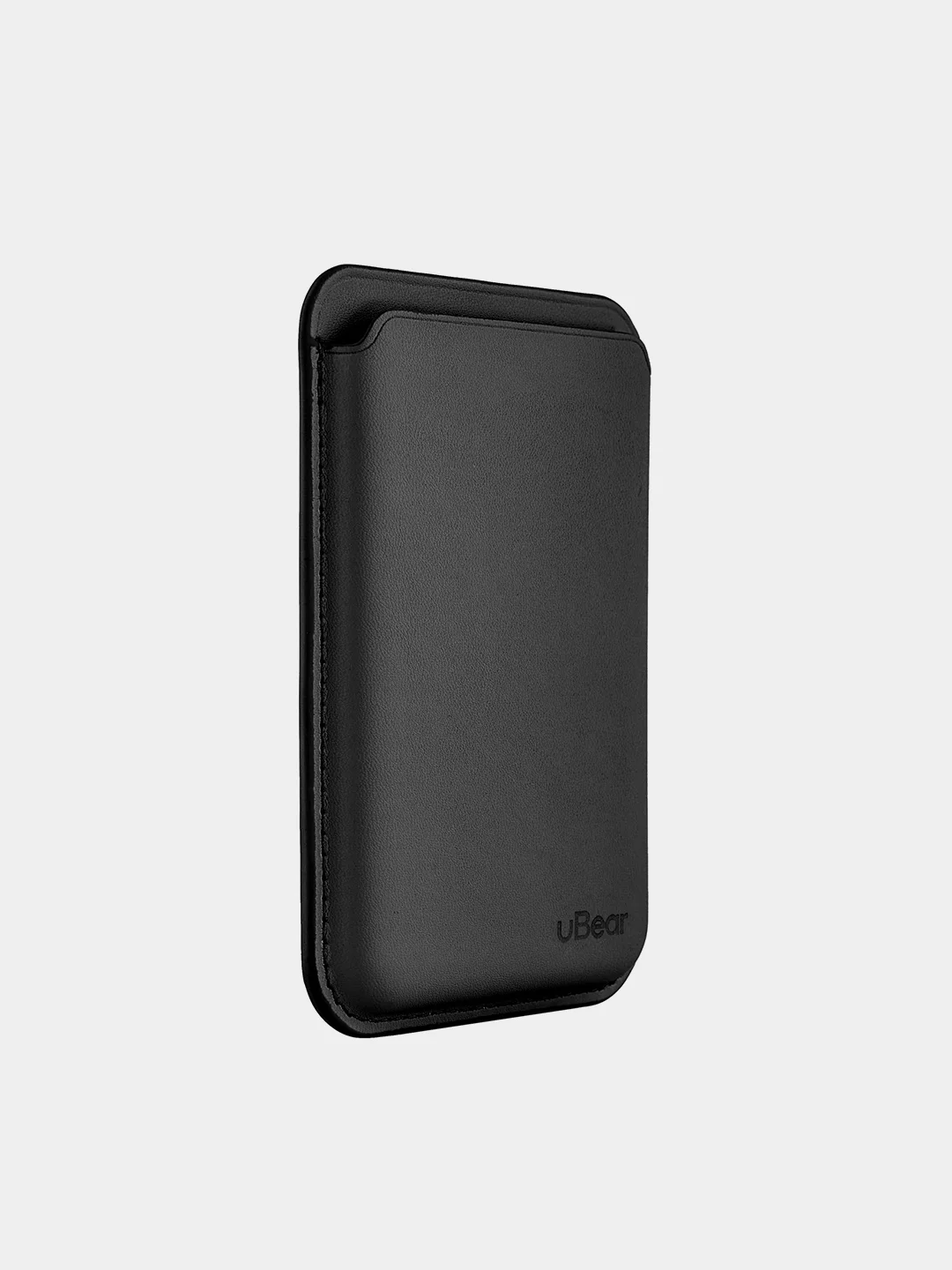 Черный картхолдер MagSafe для iPhone, uBear Shell, чехол магнитный для карт