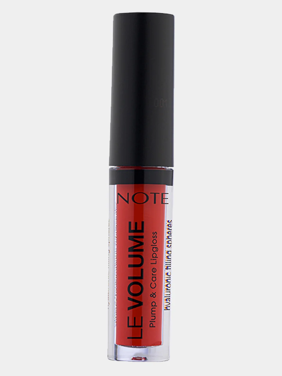 Бордовый блеск для увеличения объема губ NOTE Cosmetique le volume plum&care