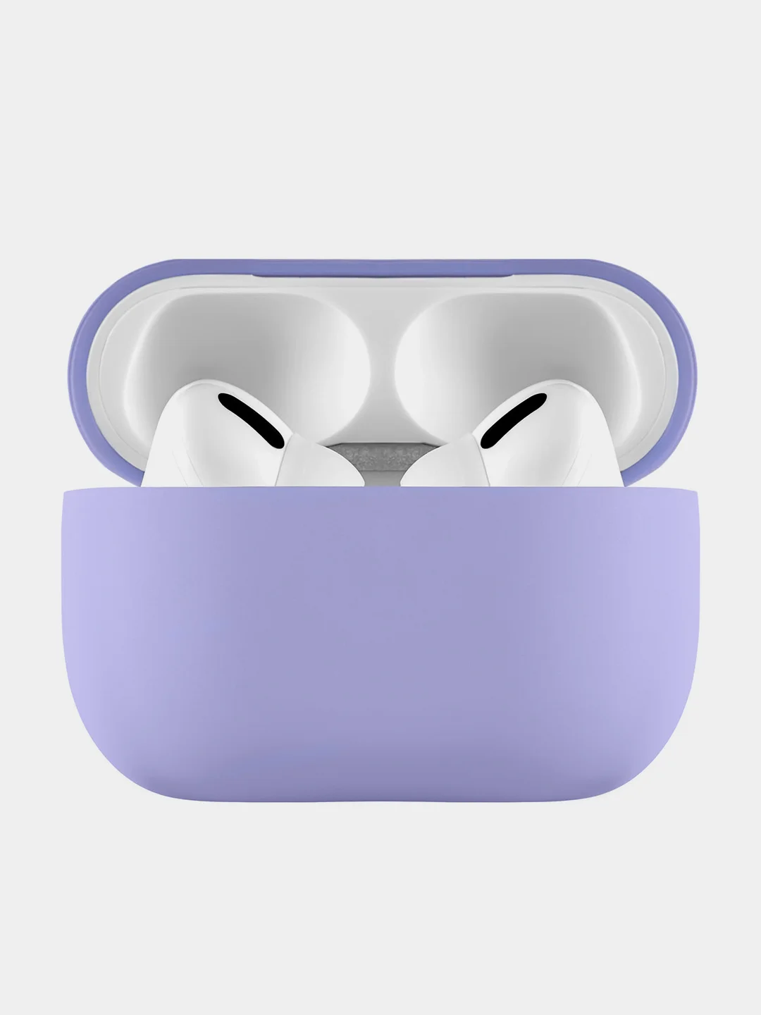 Лавандовый чехол для Airpods Pro / Pro 2, soft touch силикон, 1.5 мм