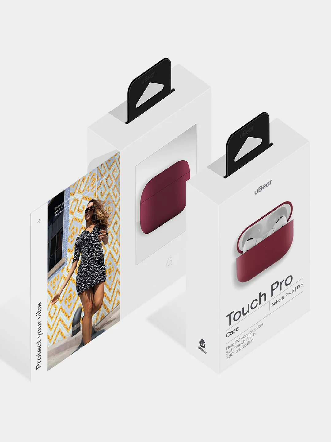 Марсала чехол для Airpods Pro / Pro 2, soft touch силикон, 1.5 мм