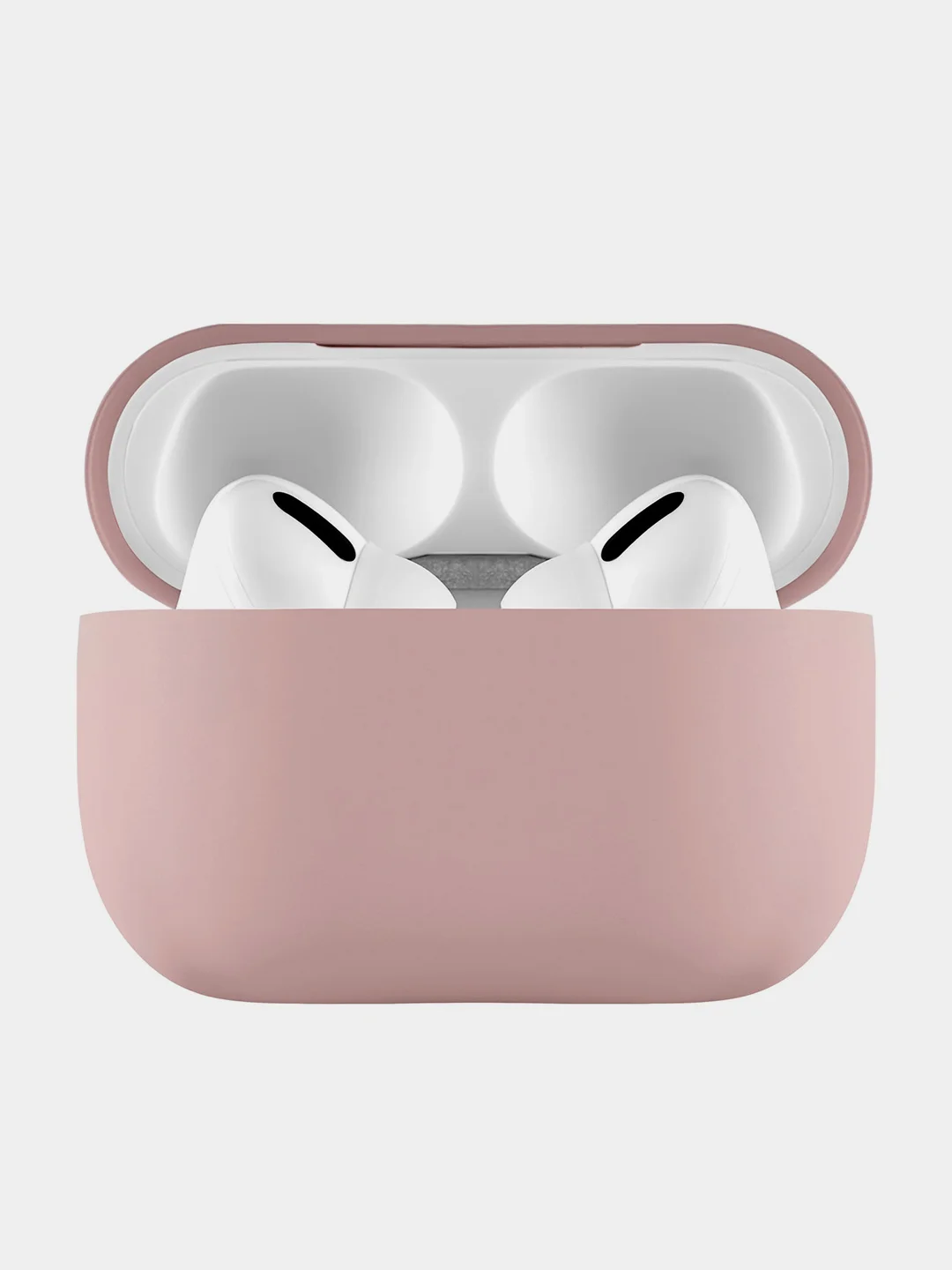 Розовый чехол для Airpods Pro / Pro 2, soft touch силикон, 1.5 мм