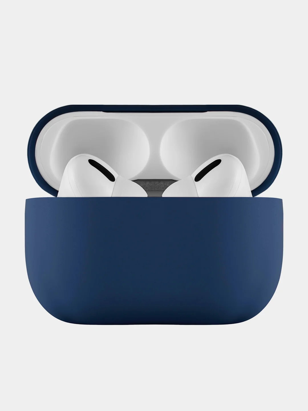 Темно-синий чехол для Airpods Pro / Pro 2, soft touch силикон, 1.5 мм