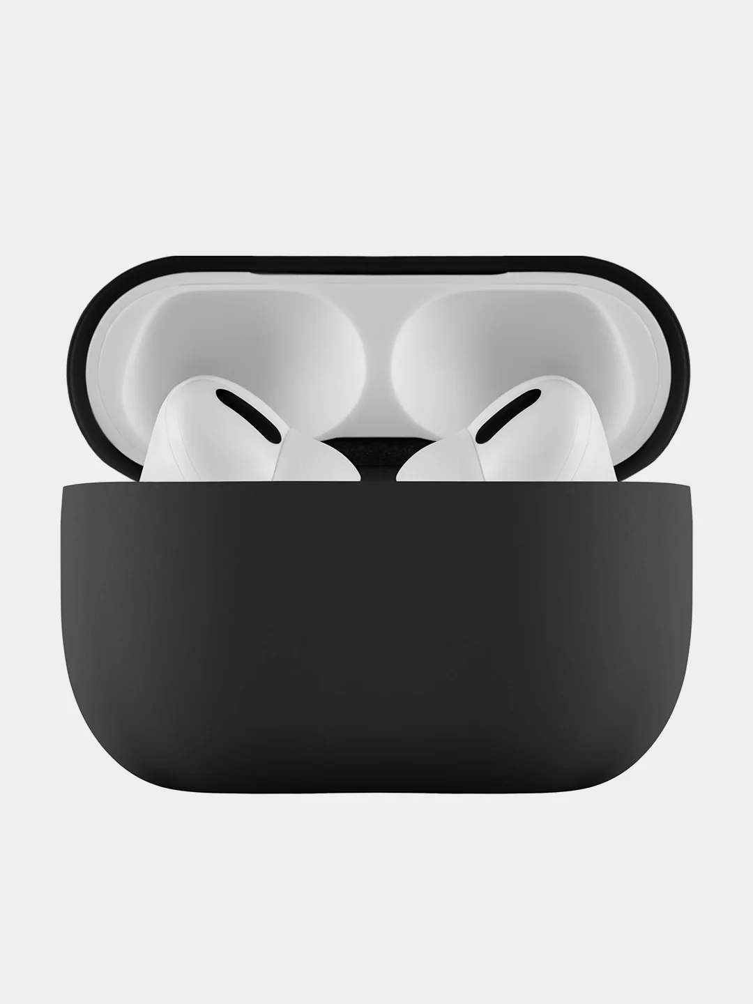 Черный чехол для Airpods Pro / Pro 2, soft touch силикон, 1.5 мм