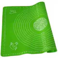Силиконовый коврик для выпечки и раскатки теста большой, доска для теста 65х45см, зеленый