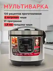 Серебряный мультиварка PROLISS/ RUST PRO-166, 6л