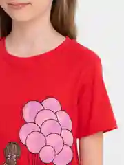 Красный футболка для девочки, 9-12 лет, хлопок