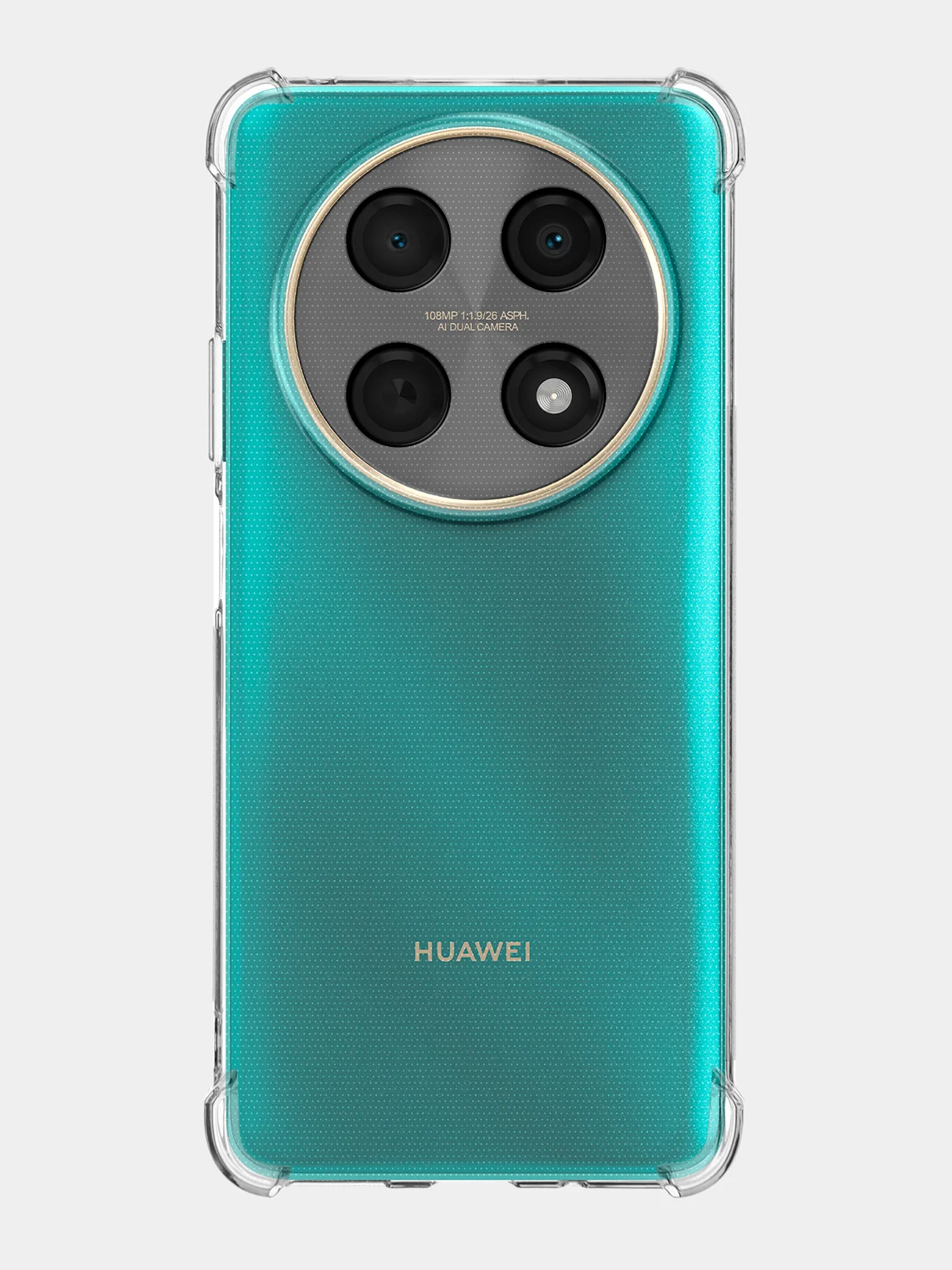 Прозрачный противоударный чехол для Huawei Nova 12i / Enjoy 70 Pro 5G силиконовый BROSCORP с углами