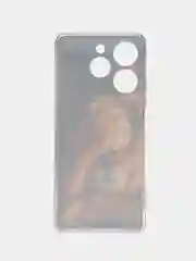 Светло-бежевый чехол на Tecno Spark 10 Pro (Текно Спарк 10 Про), прозрачный, с рисунком, защита камеры