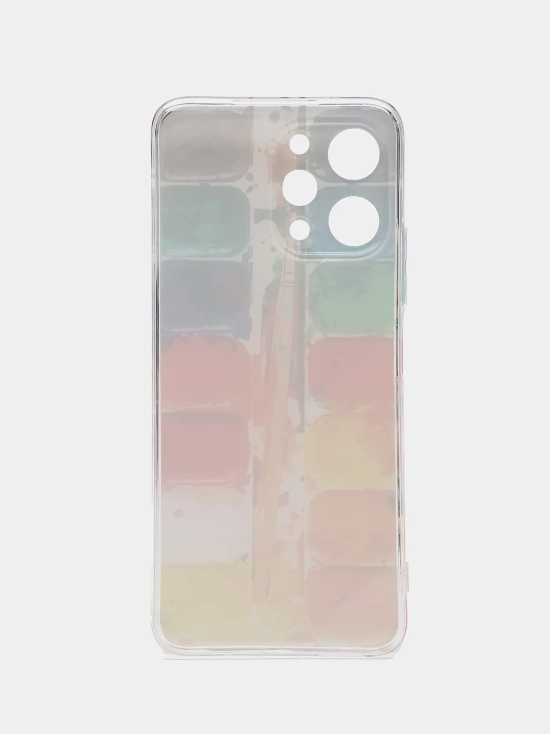 Бордовый силиконовый чехол на Xiaomi Redmi 12 (Редми 12), прозрачный, с рисунком, защита камеры