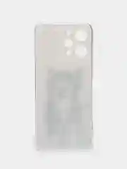 Молочный силиконовый чехол на Xiaomi Redmi 12 (Редми 12), прозрачный, с рисунком, защита камеры