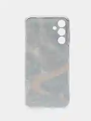 Коричневый силиконовый чехол на Samsung Galaxy A15 / Самсунг А15 прозрачный, с принтом, защита камеры