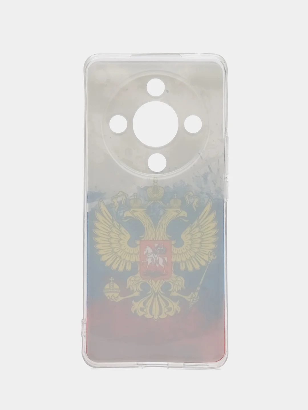 Синий силиконовый чехол на Honor X9B (Хонор X9B), прозрачный, с рисунком, защита камеры