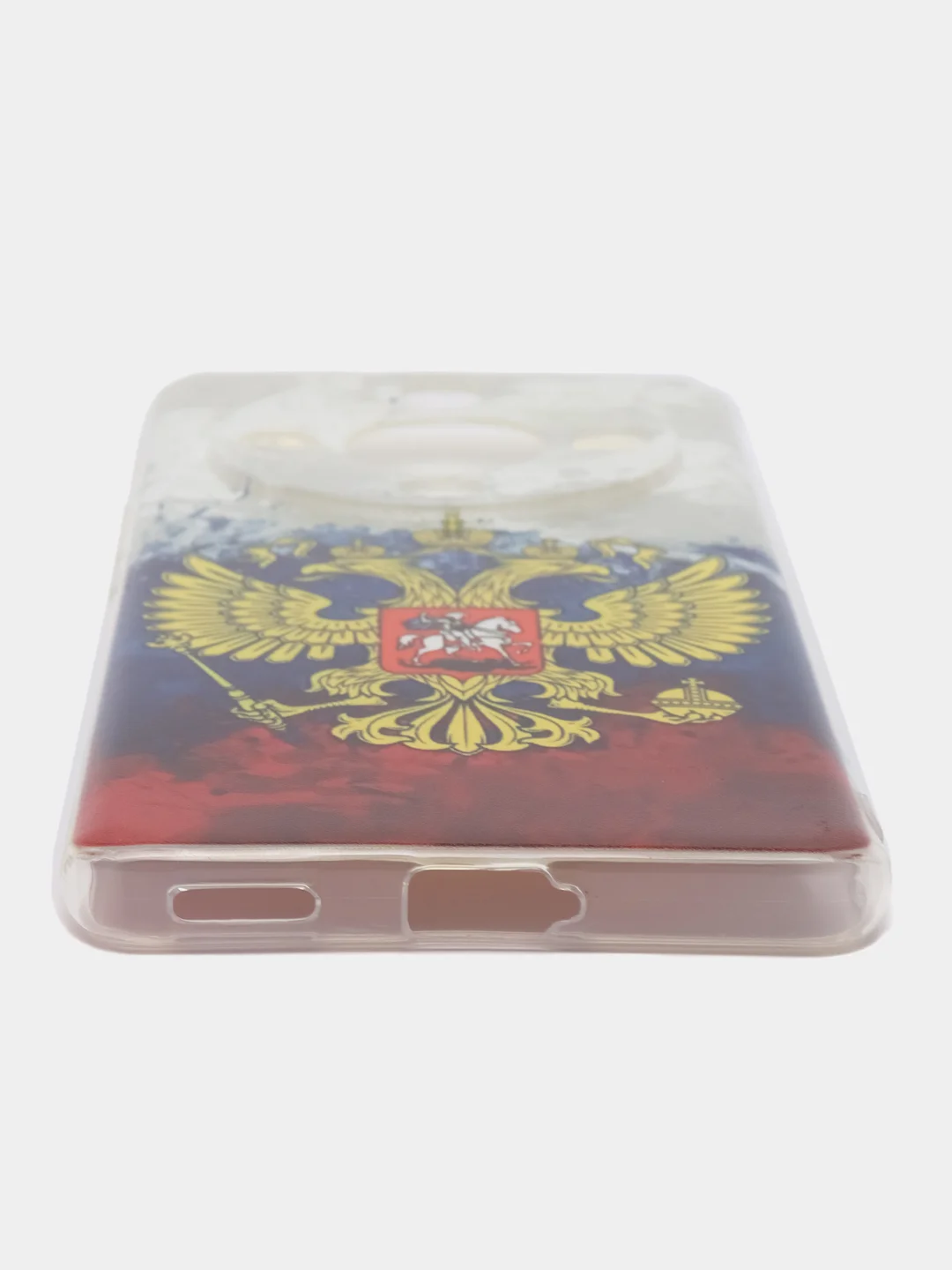 Синий силиконовый чехол на Honor X9B (Хонор X9B), прозрачный, с рисунком, защита камеры