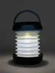 Голубой фонарь кемпинговый, на солнечной батарее и USB складной Helios HS-SB-6071, лампа в палатку