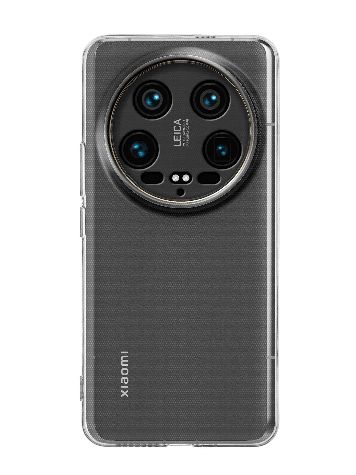 Прозрачный чехол для Xiaomi 14 Ultra силиконовый BROSCORP матовый / прозрачный, бортик, защита камер