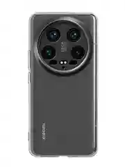 Прозрачный чехол для Xiaomi 14 Ultra силиконовый BROSCORP матовый / прозрачный, бортик, защита камер